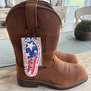 Ariat Tan Leather Western Boots